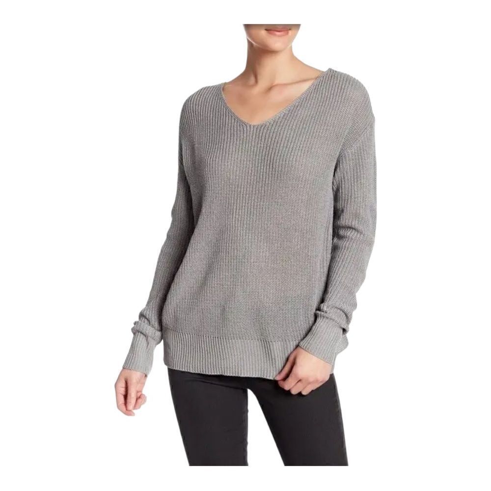 Nordstrom Rack Knot Back Sweater Grey